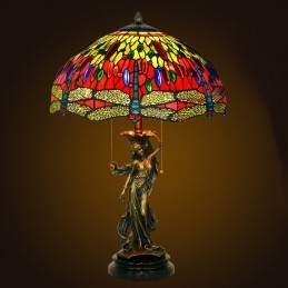Lámpara de mesa Tiffany de...
