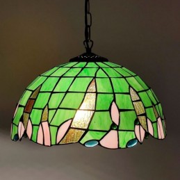 Lámpara colgante de vidrio...